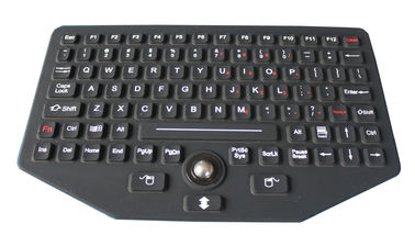 92 llaves ennegrecen el teclado industrial del silicón con el Trackball óptico IP68