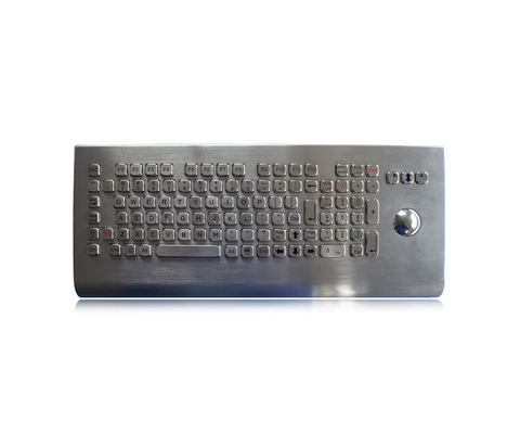 Acero inoxidable industrial montado en la pared del teclado IP68 del metal con el trackball óptico