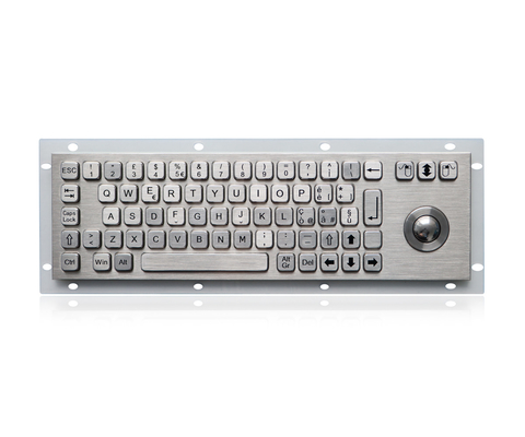 69 teclado de acero inoxidable estático compacto del formato IP65 de las llaves con el Trackball óptico