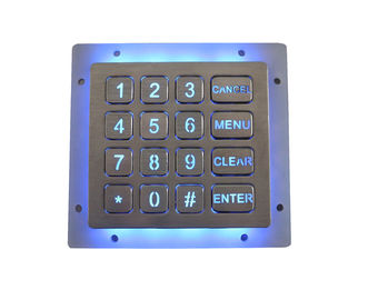 Telclado numérico de acero inoxidable Dot Matrix Numeric Type dinámico del formato compacto 16 llaves