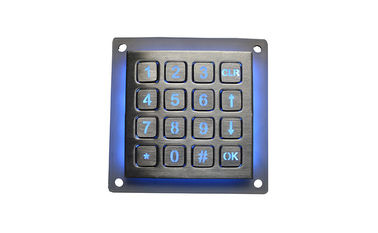 Quiosco 4 x 4 del control de acceso del telclado numérico de Dot Matrix Dynamic Backlit Metal de 16 llaves