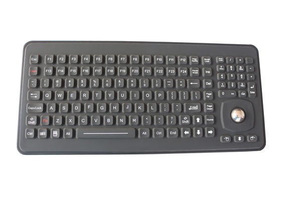 Llaves rectangulares del teclado médico de la goma de silicona con el Trackball óptico de 25m m