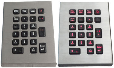 Teclado marino dominante IP65 21, teclado del acero inoxidable con el contraluz rojo