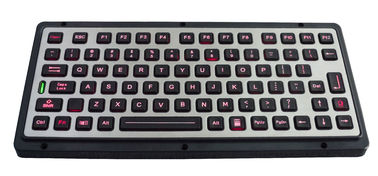 82 llaves IP65 cepillaron el teclado rugoso retroiluminado inoxidable con llaves de funcionamiento