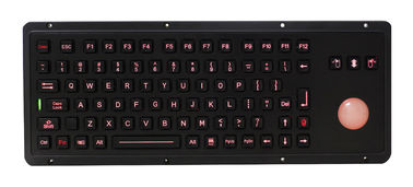 IP65 85 cierra el teclado industrial negro a prueba de explosiones con el Trackball retroiluminado
