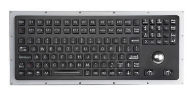 Teclado industrial construido sólidamente soporte negro durable del teclado del panel trasero con el Trackball
