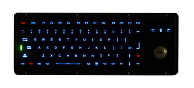 Teclado negro del soporte del panel del Usb del infante de marina con el Trackball óptico