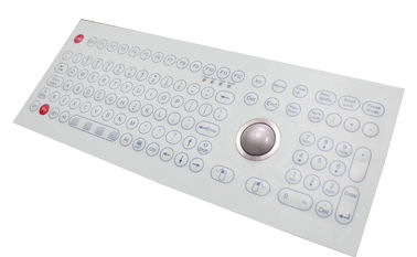 107 Trackball óptico industrial blanco del teclado de membrana de las llaves 800 DPI