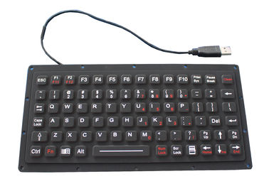 Las llaves IP65 81 enrarecen el teclado negro de la goma de silicona, tamaño de 222.0m m x de 100m m x de 9.1m m