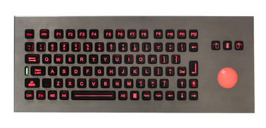 Del soporte teclado industrial movible impermeable solamente con el Trackball para el ejército, marina de guerra