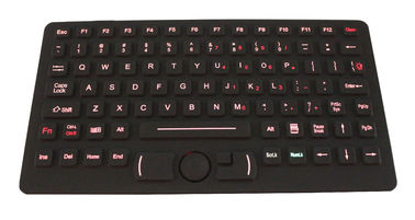 Teclado industrial con el ratón de Fsr, teclado ancho del silicón retroiluminado rojo de la temperatura del Emc