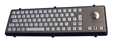 Teclado transparente en blanco del soporte del panel de las llaves con el Trackball óptico mechnical del laser