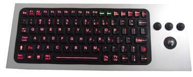 86 el teclado industrial del silicón de la prenda impermeable de las llaves IP68 con el Trackball selló el teclado
