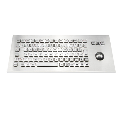 El teclado construido sólidamente industrial construido en el Trackball a prueba de vandalismo cepilló el acero inoxidable