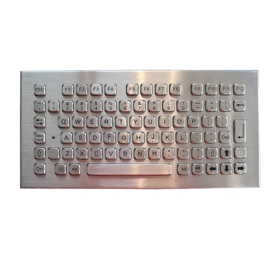 Escritorio rugoso del teclado del acero inoxidable del vándalo anti IP65 con viaje largo de la llave del movimiento