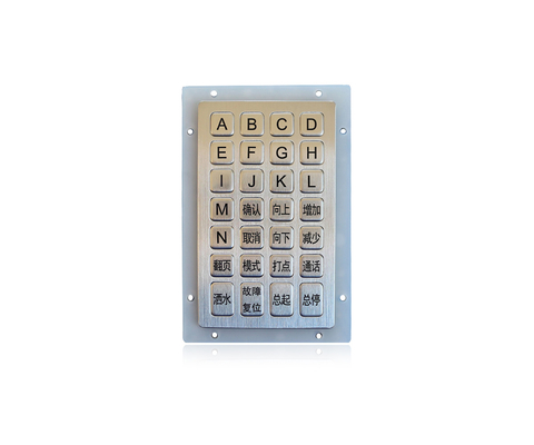 Acero inoxidable del teclado numérico IP65 de la prenda impermeable del telclado numérico rugoso dinámico del metal