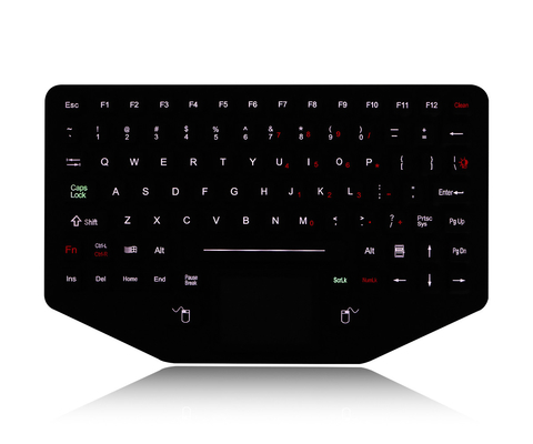 Mini teclado construido sólidamente modificado para requisitos particulares del panel táctil del silicón de 89 llaves teclado industrial