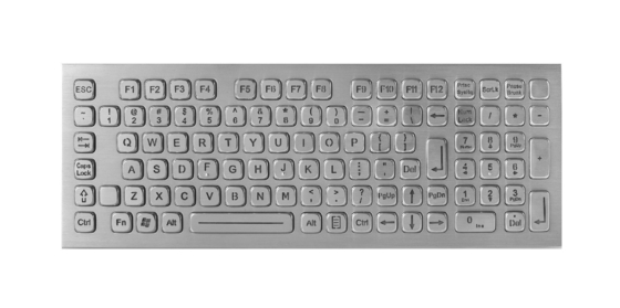 Acero inoxidable del teclado industrial de escritorio del metal de la prueba del tiempo para la mina de carbón