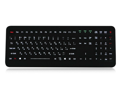 108 mesa retroiluminada impermeable industrial del teclado IP68 del silicón de las llaves