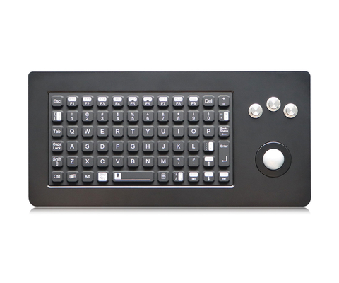 Prenda impermeable 72 teclados rugosos de las llaves militares con el Trackball óptico