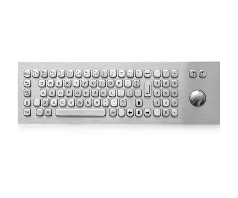 Teclado del metal del quiosco de 81 llaves con el teclado industrial rugoso del Trackball