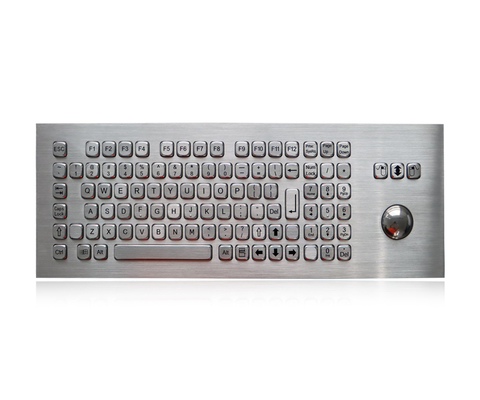 Trackball óptico integrado llaves del teclado del quiosco del metal de la prueba de la leche IP65 82 para al aire libre
