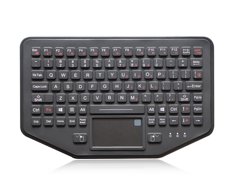 Panel táctil industrial del teclado del silicón de goma con el lector de huella dactilar