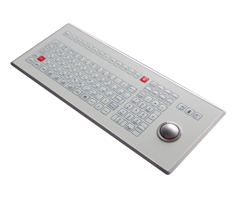 Trackball médico Front Panel Mounting del teclado del interruptor de membrana de 106 llaves
