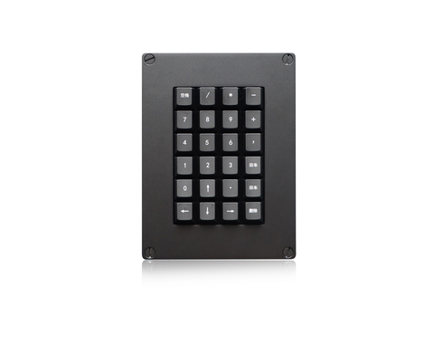 IP54 teclado mecánico de 24 teclas con luz de fondo, teclado militar resistente