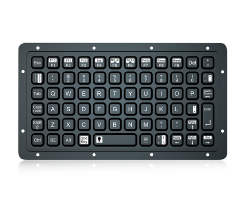 Teclado de goma de silicona militar robusto incrustado 69 teclas teclado USB retroiluminado