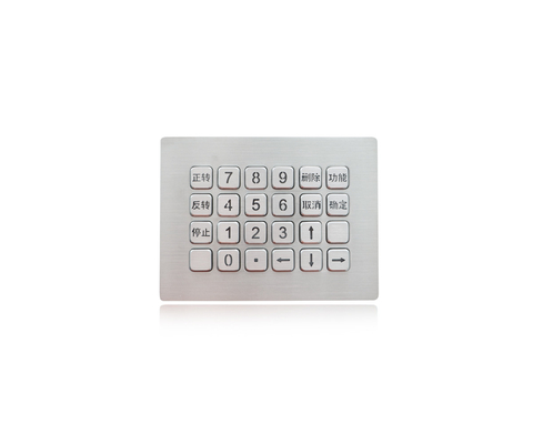24 teclas teclado metálico impermeable teclado numérico de acero inoxidable duradero