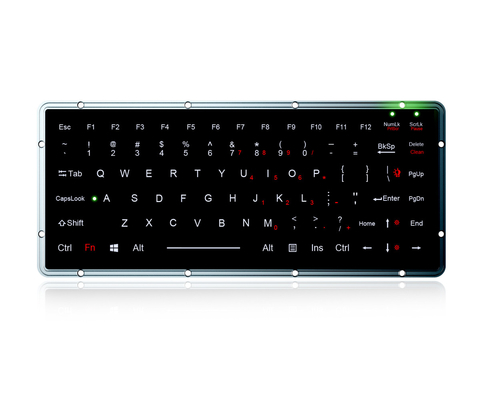 IP65 teclado de chiclete resistente con teclas de polímero, teclado de retroiluminación de nivel militar