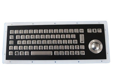 71 teclado industrial de las llaves IP67 con acero inoxidable del soporte del panel del metal del negro del Trackball