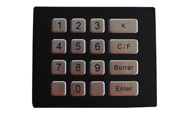 Llaves del teclado numérico 16 del metal IP67 para el control de acceso de la atmósfera de la seguridad