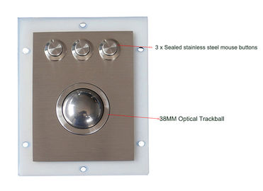 Módulo óptico industrial del Trackball del acero inoxidable con 3 botones de ratón impermeables sellados