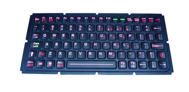 IP65 iluminado construyó sólidamente el teclado de las llaves de la goma de silicona 83 para el ordenador militar