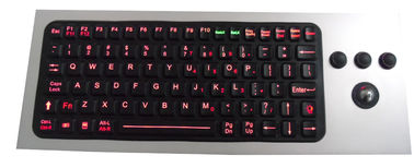 el teclado militar con PS/2, conexión USB del grado de la goma de silicona roja de 86 llaves telegrafía