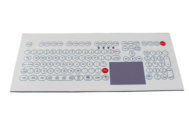 teclado industrial dominante de la prenda impermeable de la membrana del montaje del panel superior 108 IP65 con el panel táctil
