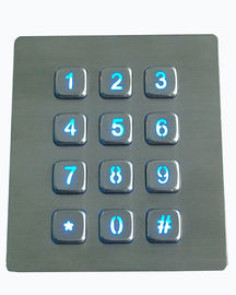 PS/2 o el USB llevó el teclado numérico retroiluminado del metal con el interfaz protuberante de las llaves RS232