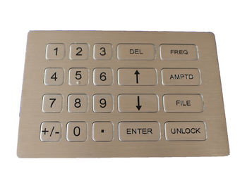 Telclado numérico industrial del metal con acero inoxidable impermeable de 20 llaves planas