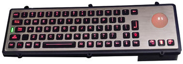 El teclado de encargo del usb/hizo excursionismo el teclado industrial con el Trackball rojo iluminado