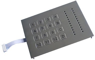 Telclado numérico a prueba de mal tiempo construido sólidamente del metal con 16 llaves para el sistema de control de los acces