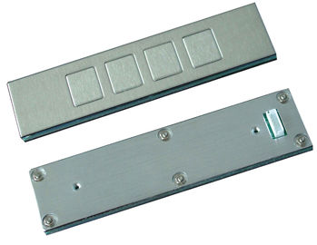 Telclado numérico industrial del acero inoxidable del soporte del panel superior de las llaves IP65 4 con el movimiento corto de 0.45m m