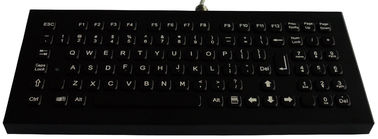 Teclado negro negro de escritorio del metal con el teclado numérico y las llaves del Fn, teclado metálico