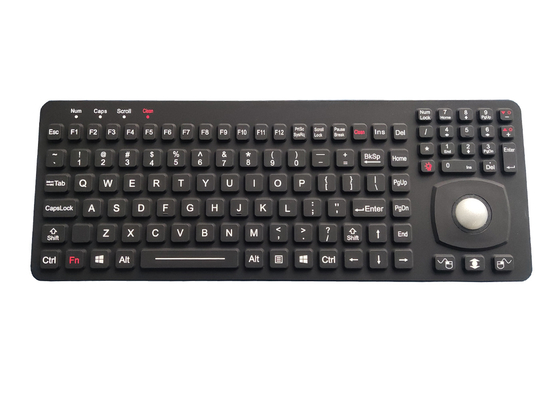 Soporte industrial del panel del teclado del silicón rectangular de las llaves con el Trackball óptico de 25m m