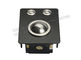 Mini dispositivo de señalización negro industrial del Trackball del metal con el soporte del panel de los botones de ratón en la parte superior