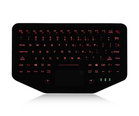 Panel táctil industrial del teclado del silicón de goma con el lector de huella dactilar
