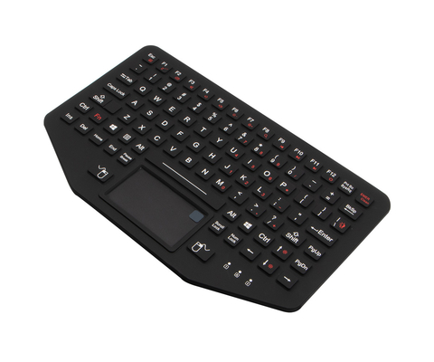 Panel táctil industrial del teclado del silicón de goma con el lector de huella dactilar