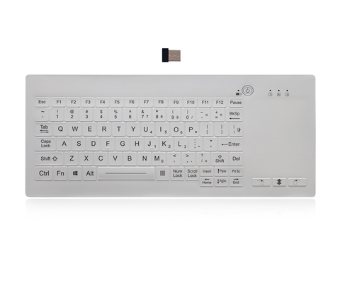 Teclado retroiluminado industrial de silicona Teclado médico de escritorio lavable 2.4G Wirelrss