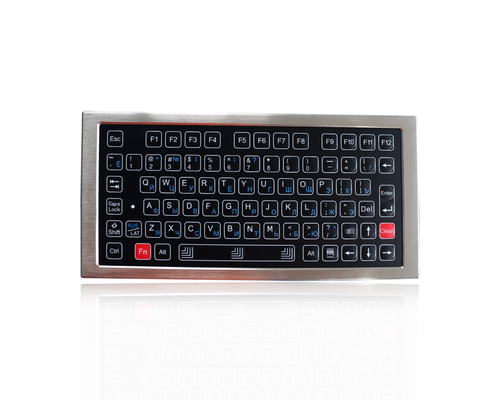 Teclado de membrana industrial robusto de 77 teclas Diseño de Rusia de color negro